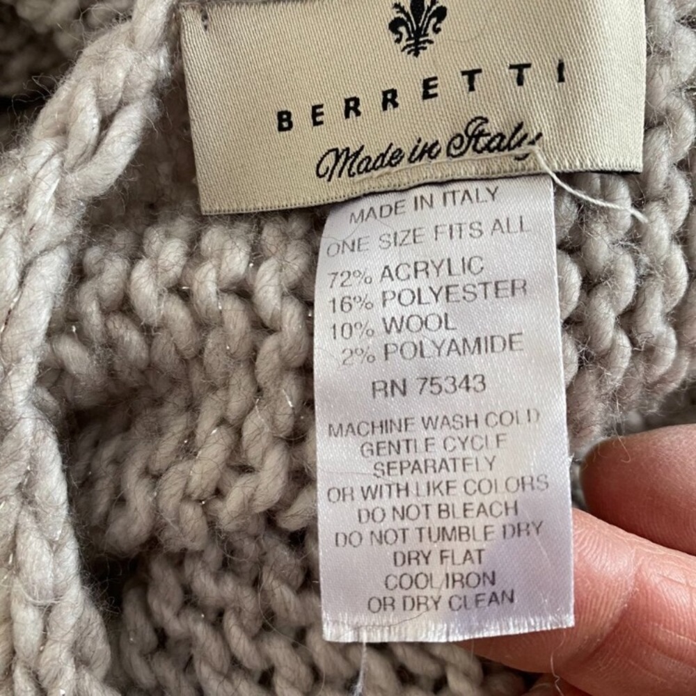 BERRETTI MADE IN ITALY WOOL BLEND SWEATER - Picture 7 of 7